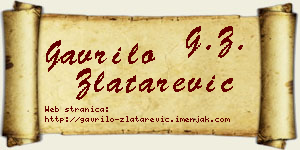 Gavrilo Zlatarević vizit kartica